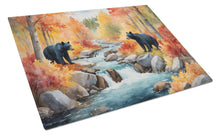 Load image into Gallery viewer, Bears Autumn in the Woods Glass Cutting Boards – Durable, Decorative Kitchen Art
