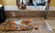 Load image into Gallery viewer, Autumn Goats Dish Drying Mat