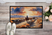 Load image into Gallery viewer, Cattle Drive at Sunset Doormat-24x36 Indoor / Outdoor Rug | Made in USA
