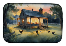 Load image into Gallery viewer, Chicken Coop at Dawn Dish Drying Mat