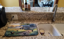 Load image into Gallery viewer, Chicken Coop at Dawn Dish Drying Mat