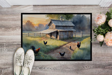 Load image into Gallery viewer, Chicken Coop at Dawn Doormat - 18X27 Indoor / Outdoor Rug | Made in USA