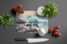 Load image into Gallery viewer, Coastal Wildlife Seals Glass Cutting Boards – Durable, Decorative Kitchen Art