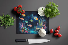 Load image into Gallery viewer, Bioluminescent Fish Glass Cutting Boards – Durable, Decorative Kitchen Art