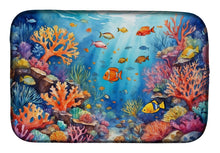 Load image into Gallery viewer, Coral and Fish Dish Drying Mat