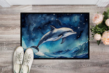 Load image into Gallery viewer, Dolphin in a Starry Sea Doormat-24x36 Indoor / Outdoor Rug | Made in USA