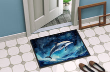 Load image into Gallery viewer, Dolphin in a Starry Sea Doormat - 18X27 Indoor / Outdoor Rug | Made in USA