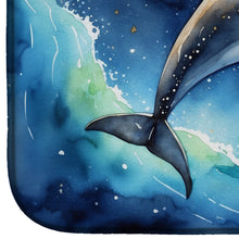 Load image into Gallery viewer, Dolphin in a Starry Sea Dish Drying Mat