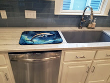 Load image into Gallery viewer, Dolphin in a Starry Sea Dish Drying Mat