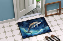 Load image into Gallery viewer, Dolphin in a Starry Sea Doormat-24x36 Indoor / Outdoor Rug | Made in USA
