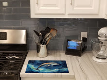 Load image into Gallery viewer, Dolphin in a Starry Sea Glass Cutting Boards – Durable, Decorative Kitchen Art