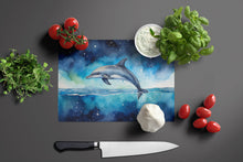 Load image into Gallery viewer, Dolphin in a Starry Sea Glass Cutting Boards – Durable, Decorative Kitchen Art