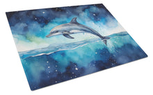 Load image into Gallery viewer, Dolphin in a Starry Sea Glass Cutting Boards – Durable, Decorative Kitchen Art