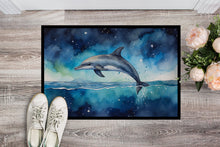 Load image into Gallery viewer, Dolphin in a Starry Sea Doormat - 18X27 Indoor / Outdoor Rug | Made in USA
