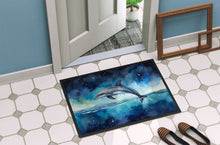 Load image into Gallery viewer, Dolphin in a Starry Sea Doormat - 18X27 Indoor / Outdoor Rug | Made in USA
