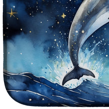 Load image into Gallery viewer, Dolphin in a Starry Sea Dish Drying Mat