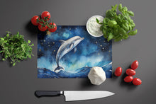 Load image into Gallery viewer, Dolphin in a Starry Sea Glass Cutting Boards – Durable, Decorative Kitchen Art