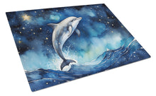 Load image into Gallery viewer, Dolphin in a Starry Sea Glass Cutting Boards – Durable, Decorative Kitchen Art