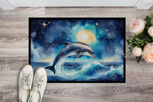 Load image into Gallery viewer, Dolphin in a Starry Sea Doormat-24x36 Indoor / Outdoor Rug | Made in USA