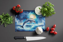 Load image into Gallery viewer, Dolphin in a Starry Sea Glass Cutting Boards – Durable, Decorative Kitchen Art