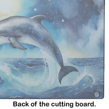 Load image into Gallery viewer, Dolphin in a Starry Sea Glass Cutting Boards – Durable, Decorative Kitchen Art