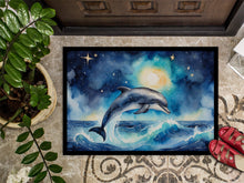 Load image into Gallery viewer, Dolphin in a Starry Sea Doormat - 18X27 Indoor / Outdoor Rug | Made in USA