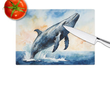 Load image into Gallery viewer, Humpback Whale Breaching Glass Cutting Boards – Durable, Decorative Kitchen Art