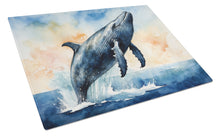 Load image into Gallery viewer, Humpback Whale Breaching Glass Cutting Boards – Durable, Decorative Kitchen Art