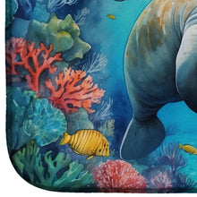 Load image into Gallery viewer, Manatee and Coral Reefs Dish Drying Mat
