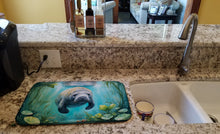 Load image into Gallery viewer, Manatee in a Crystal-Clear Spring Dish Drying Mat