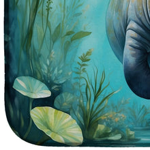 Load image into Gallery viewer, Manatee in a Crystal-Clear Spring Dish Drying Mat