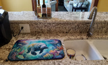 Load image into Gallery viewer, Manatee in a Dreamscape Dish Drying Mat