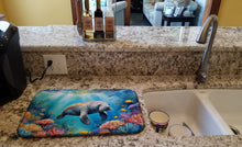 Load image into Gallery viewer, Summer Manatee Dish Drying Mat