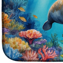 Load image into Gallery viewer, Summer Manatee Dish Drying Mat