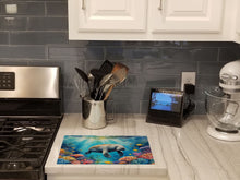 Load image into Gallery viewer, Summer Manatee Glass Cutting Boards – Durable, Decorative Kitchen Art
