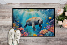 Load image into Gallery viewer, Summer Manatee Doormat - 18X27 Indoor / Outdoor Rug | Made in USA
