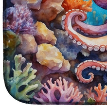 Load image into Gallery viewer, Octopus Among Coral Dish Drying Mat