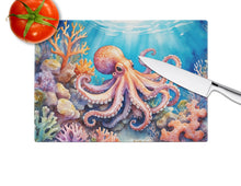 Load image into Gallery viewer, Octopus Among Coral Glass Cutting Boards – Durable, Decorative Kitchen Art