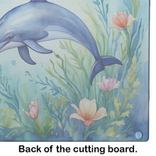 Load image into Gallery viewer, Spring Dolphin Glass Cutting Boards – Durable, Decorative Kitchen Art