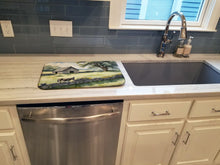 Load image into Gallery viewer, Donkey by the Stone Wall Dish Drying Mat