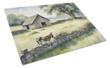 Load image into Gallery viewer, Donkey by the Stone Wall Glass Cutting Boards – Durable, Decorative Kitchen Art