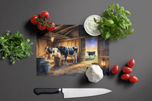 Load image into Gallery viewer, Cows Evening Milking Time Glass Cutting Boards – Durable, Decorative Kitchen Art
