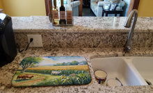 Load image into Gallery viewer, Cows by the Cornfield Dish Drying Mat