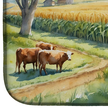 Load image into Gallery viewer, Cows by the Cornfield Dish Drying Mat