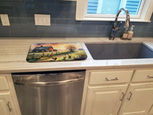 Load image into Gallery viewer, Chicken Farmyard Sunrise Dish Drying Mat