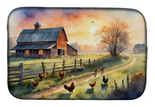 Load image into Gallery viewer, Chicken Farmyard Sunrise Dish Drying Mat