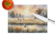 Load image into Gallery viewer, Geese in Flight Glass Cutting Boards – Durable, Decorative Kitchen Art