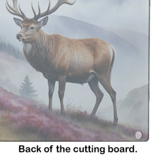 Load image into Gallery viewer, Highland Red Deer Glass Cutting Boards – Durable, Decorative Kitchen Art