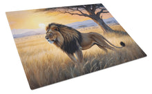 Load image into Gallery viewer, Lions at Dawn Glass Cutting Boards – Durable, Decorative Kitchen Art