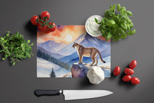 Load image into Gallery viewer, Mountain Majesty Lion Glass Cutting Boards – Durable, Decorative Kitchen Art